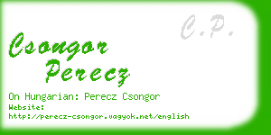 csongor perecz business card